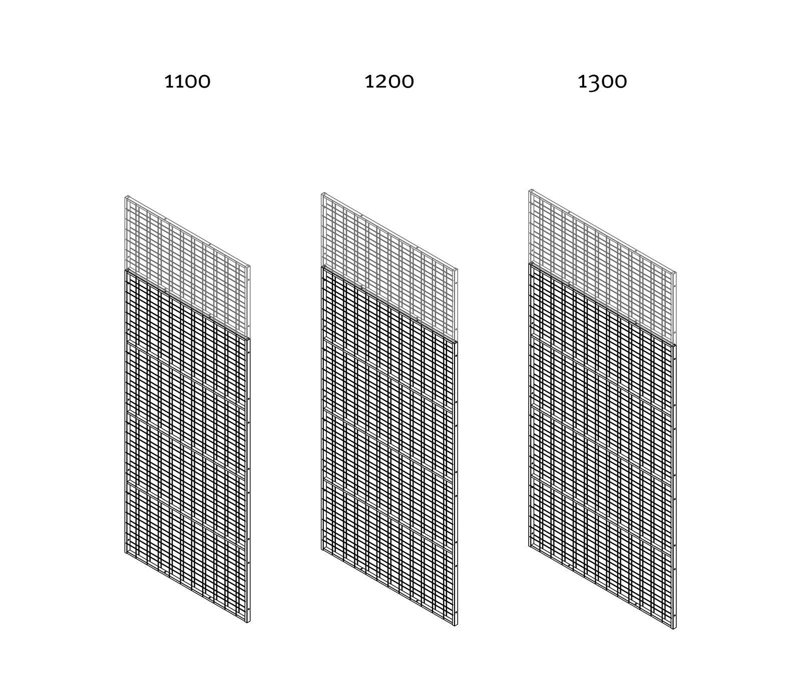 Mesh specification for 2750 mm height